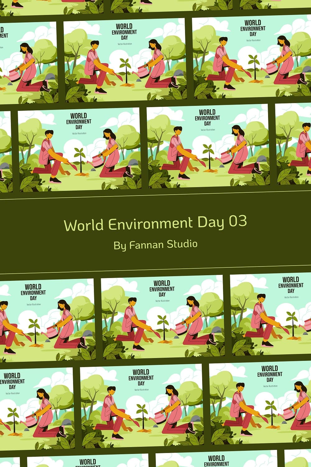 Illustrations for the day of environmental protection.