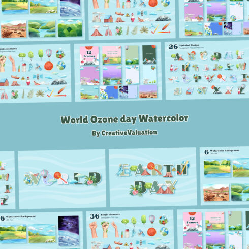 Preview images world ozone day watercolor.