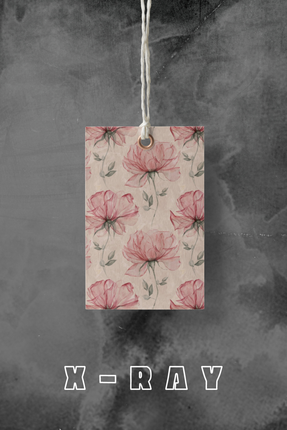 Canvas with pink flowers.