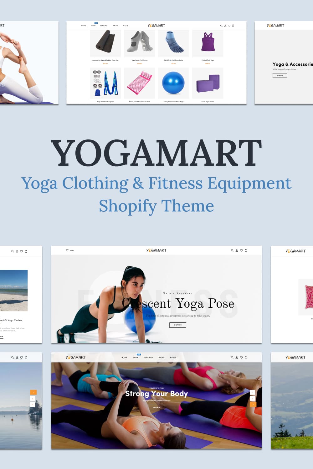 Strong your body with YogaMart - Yoga Clothing & Fitness Equipment Shopify Theme.