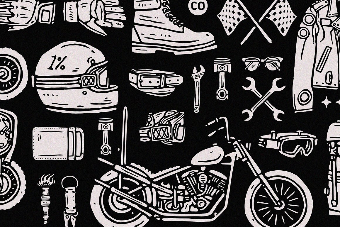 Image with motorcycle elements.