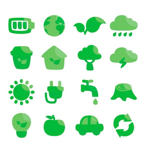 20 ecology icons set, main picture.