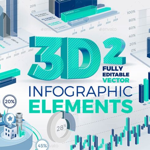 3d corporate infographic elements 2, main picture.