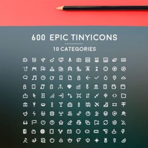 600 Epic Tiny Icons – MasterBundles