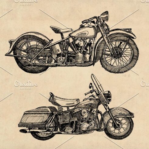 American classic motorcycles, main picture.