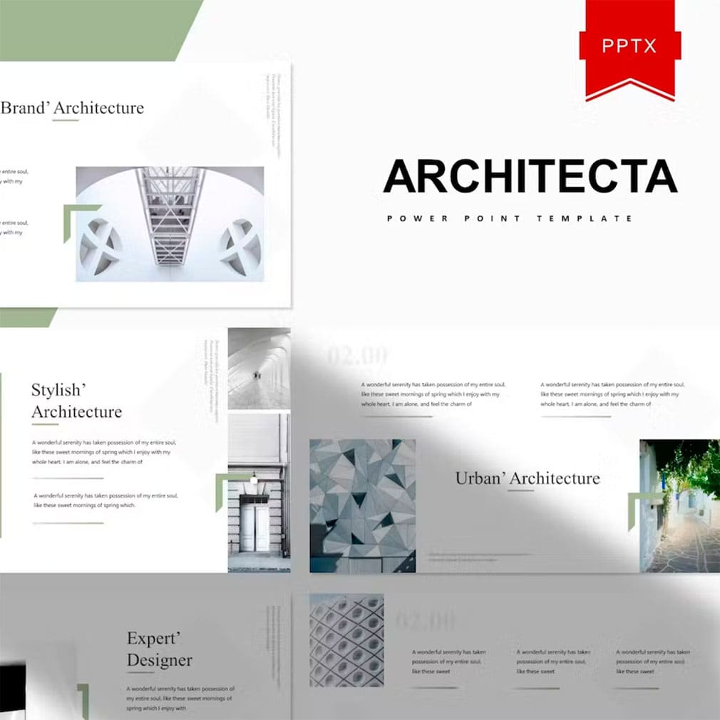 Architecta powerpoint template, main picture.