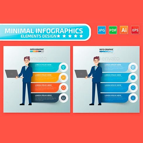 Businessman infographics design, main picture.