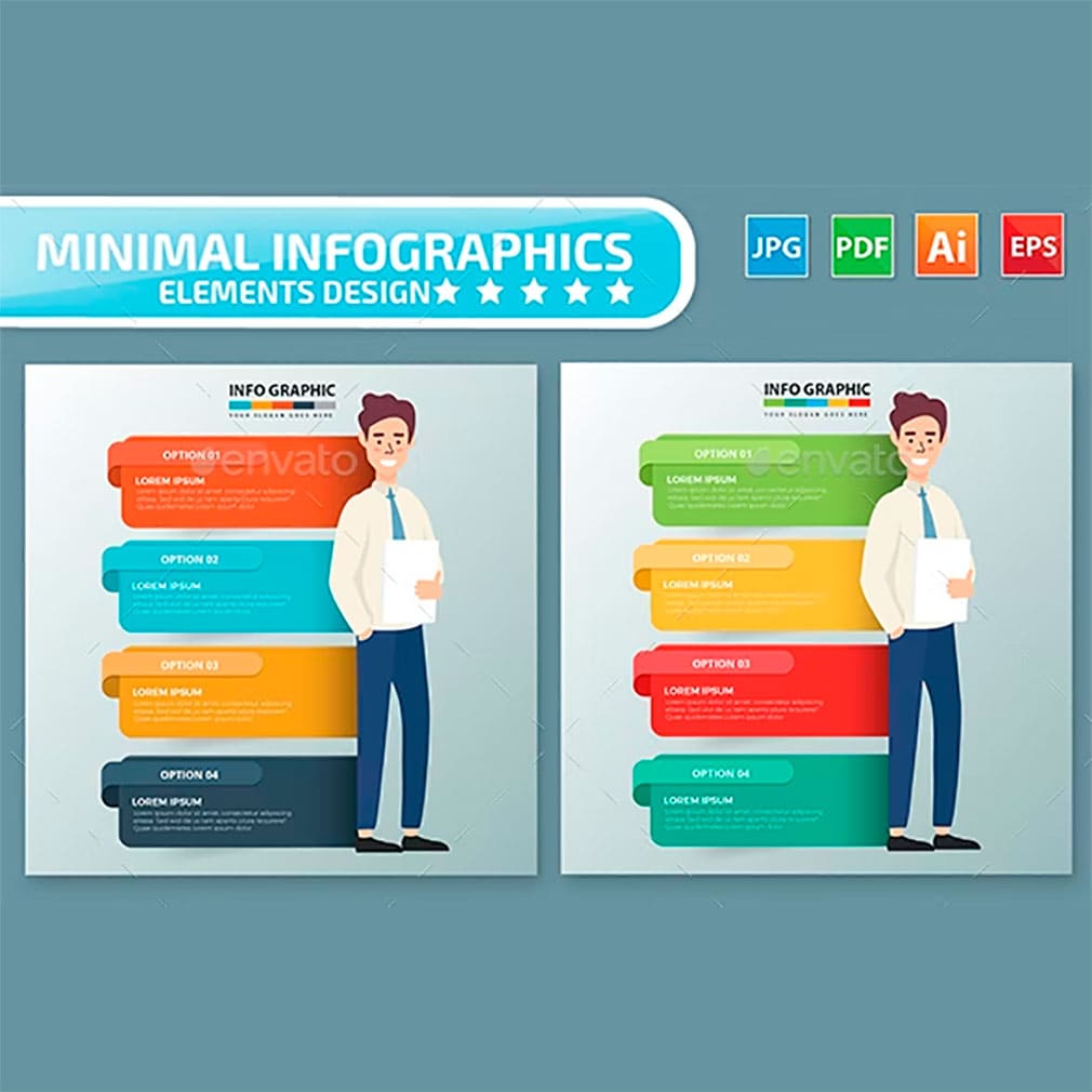 Businessman infographics design, main picture.