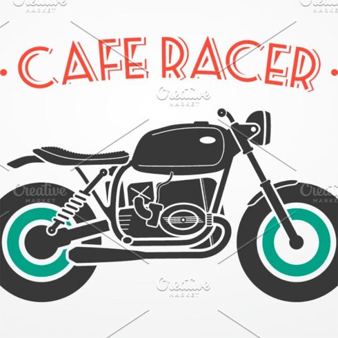 Cafe racer motorcycle set, main picture.