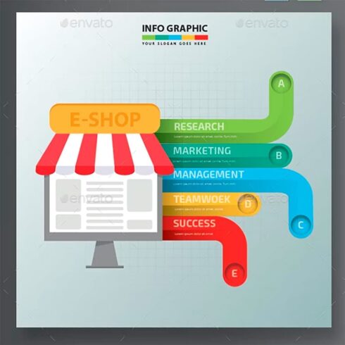 E-commerce infographics design, main picture.