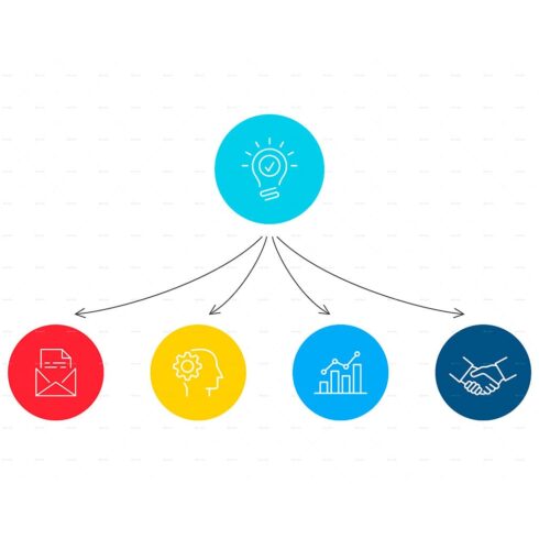 Flowchart infographics set 02, main picture.