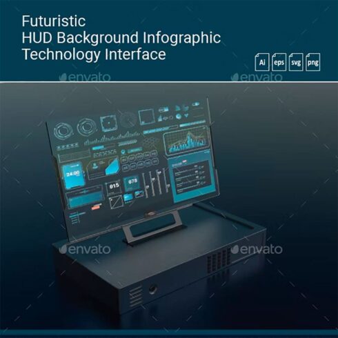 Futuristic hud background infographic technology interface, main picture.
