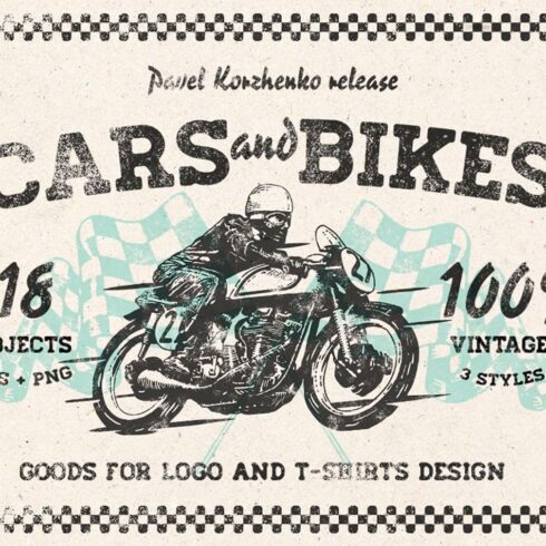 Hand drawn cars and bikes, main picture.