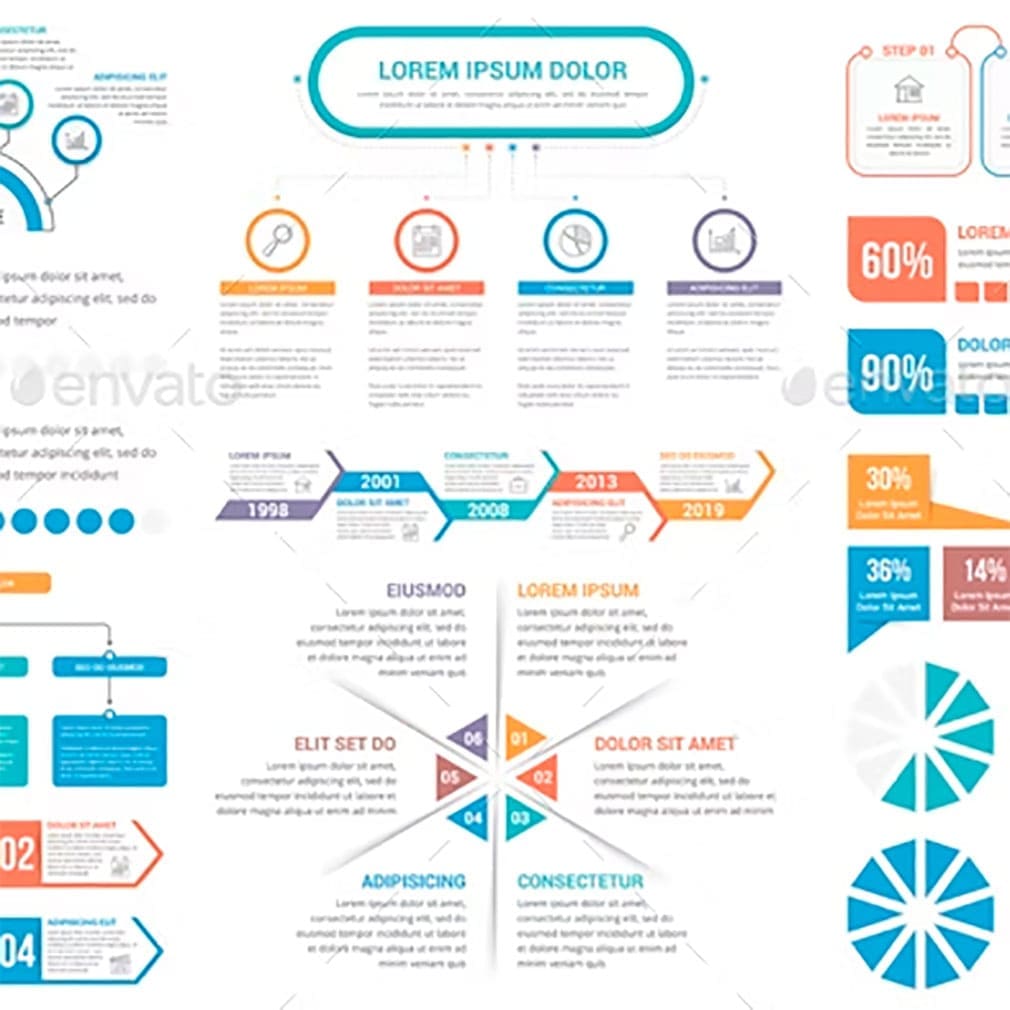 Infographic elements, main picture.