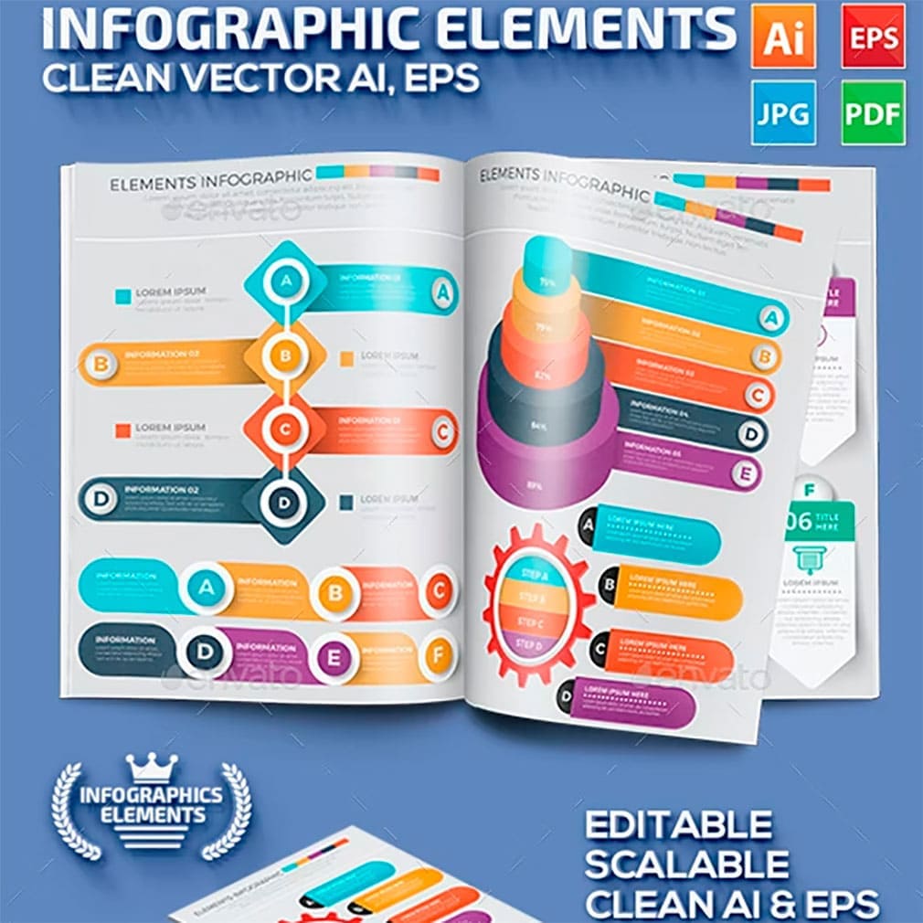 Infographic elements, main picture.