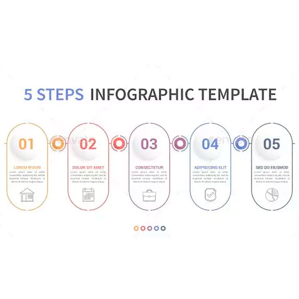 Infographic elements with numbers, main picture.