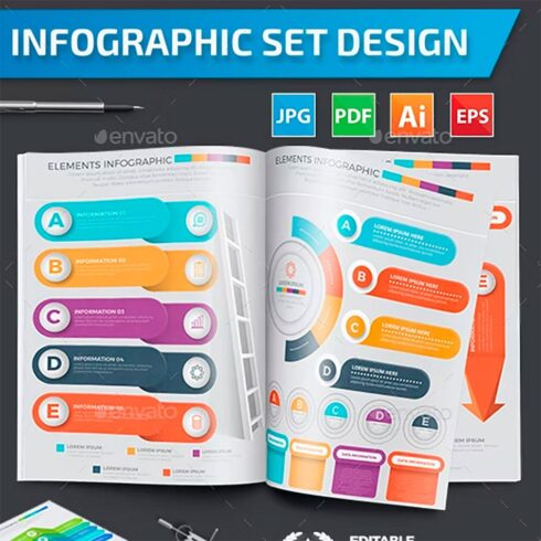 Infographic set design, main picture.