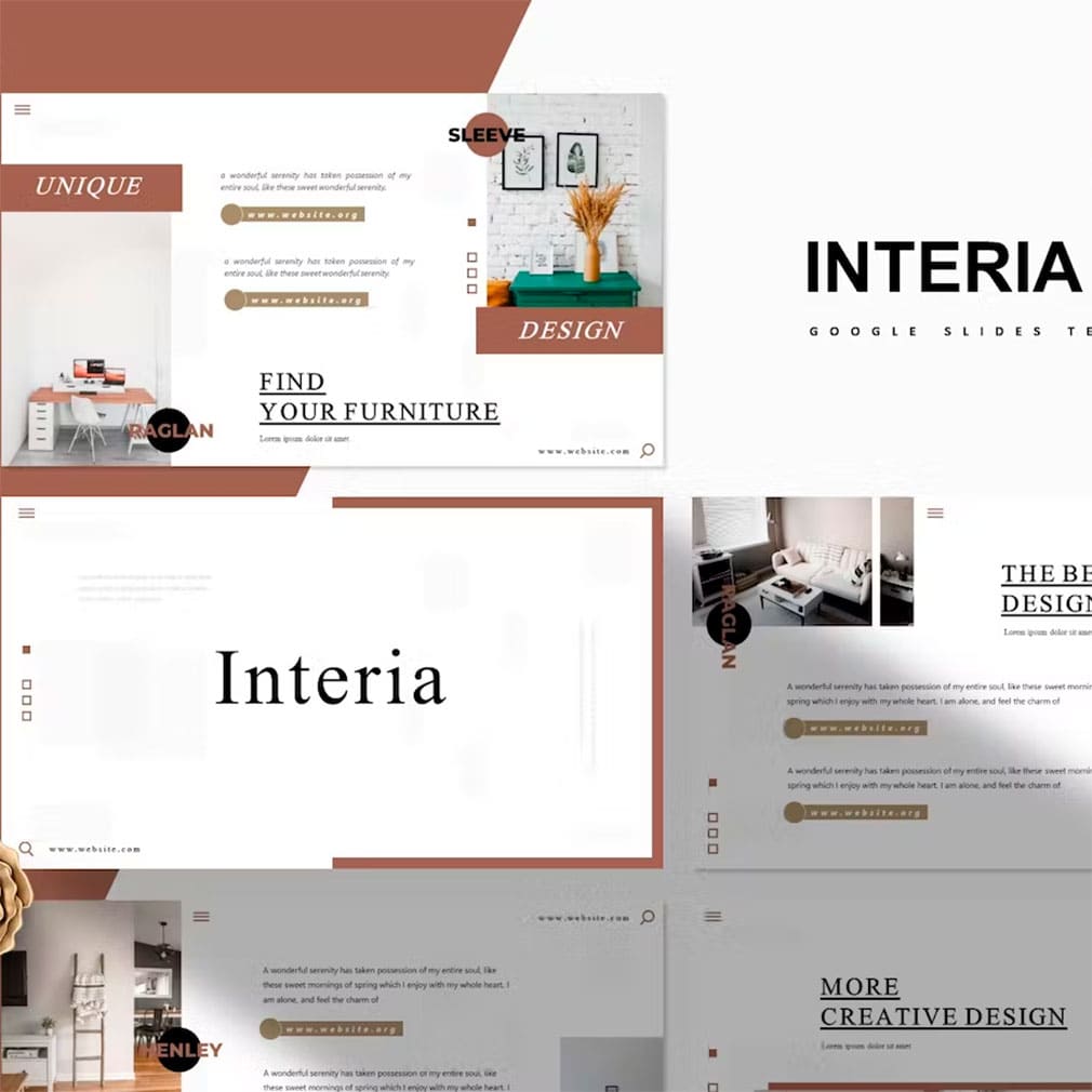 Interia google slides template, main picture.