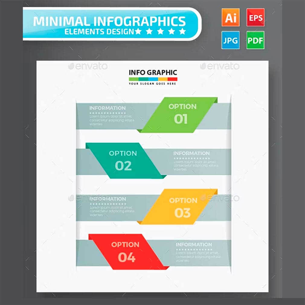 Label infographics design, main picture.