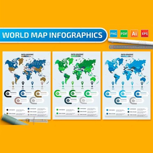 Map infographics design, main picture.