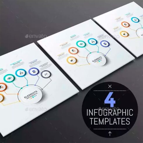 Modern infographic choice templates 4 items, main picture.