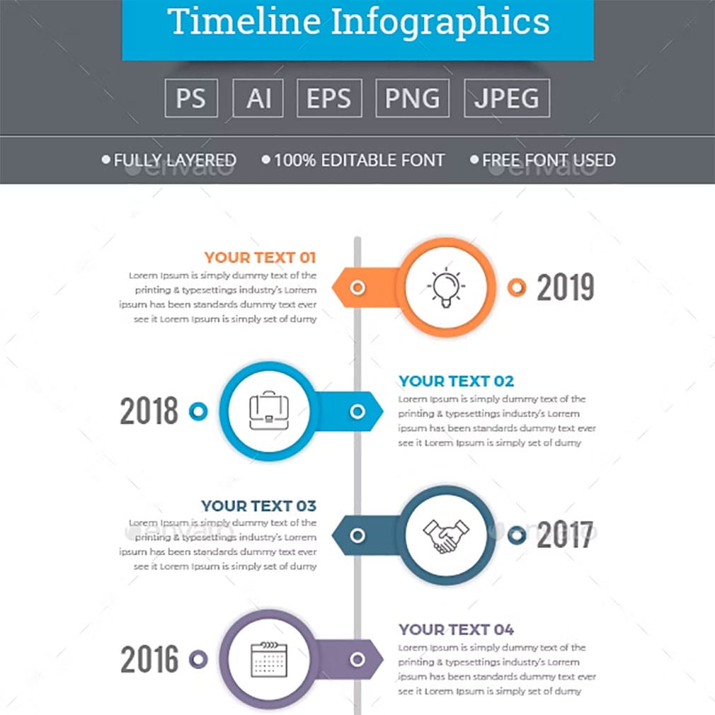 Modern timeline infographics, main picture.