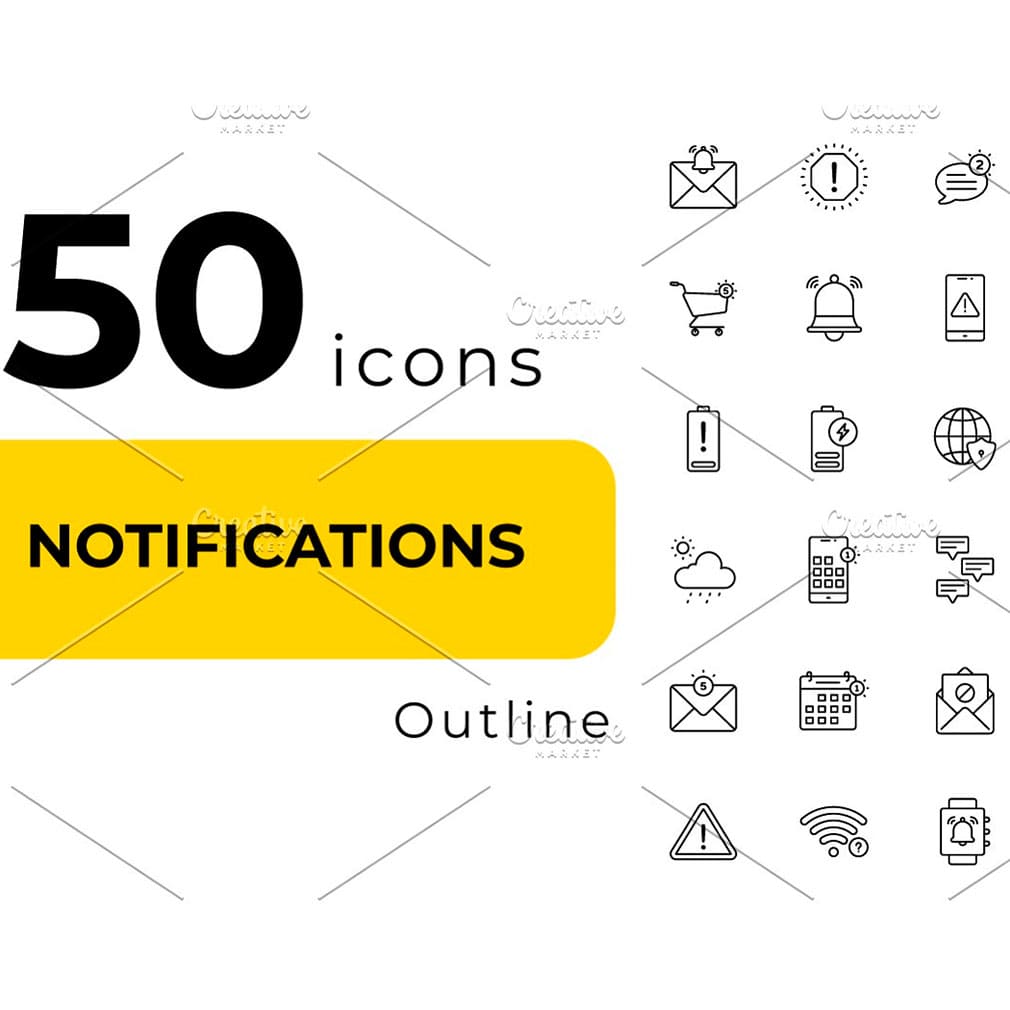 Notifications icons, main picture.