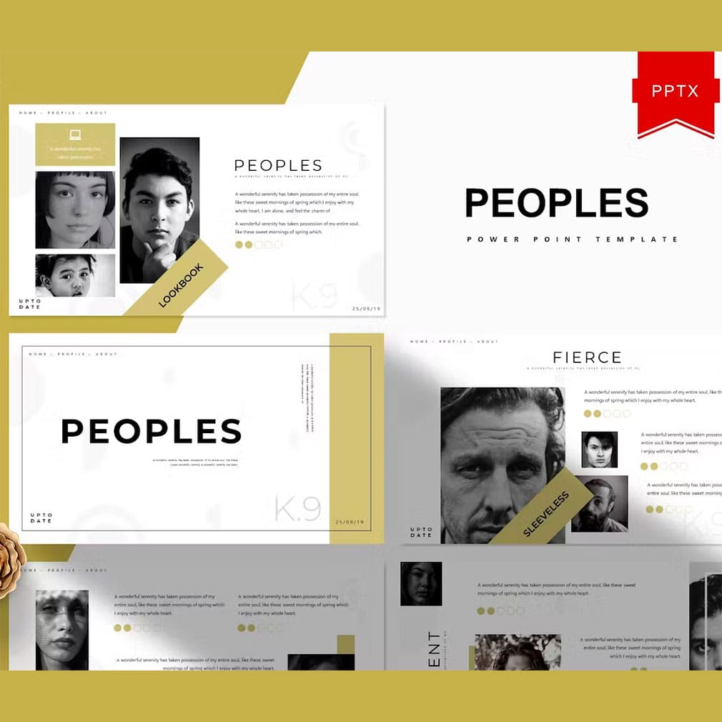Peoples powerpoint template, main picture.