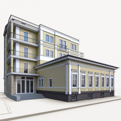 Russian residential building, main picture.