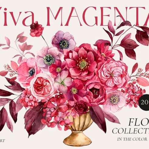 Sale viva magenta floral collection, main picture.