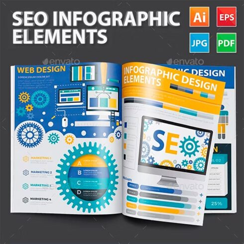 Seo search engine infographics, main picture.