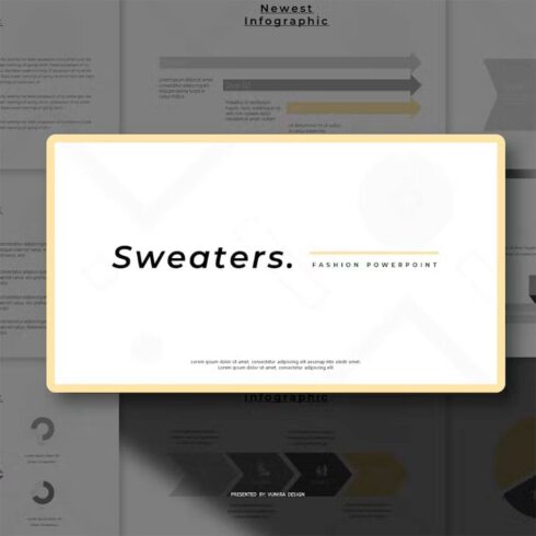 Sweaters google slides template, main picture.