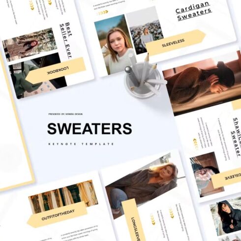 Sweaters keynote template, main picture.
