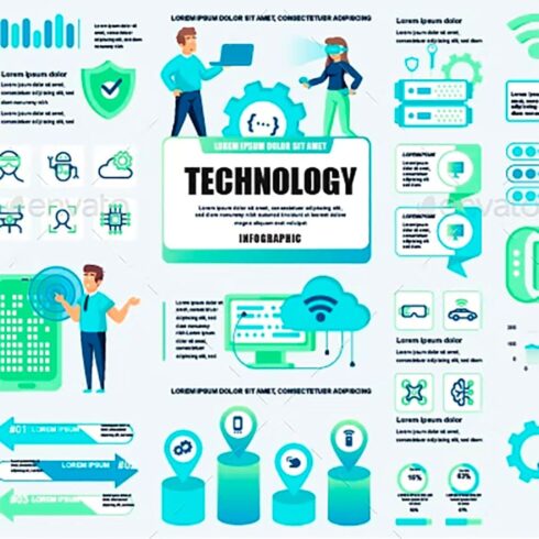 Technology infographics, main picture.