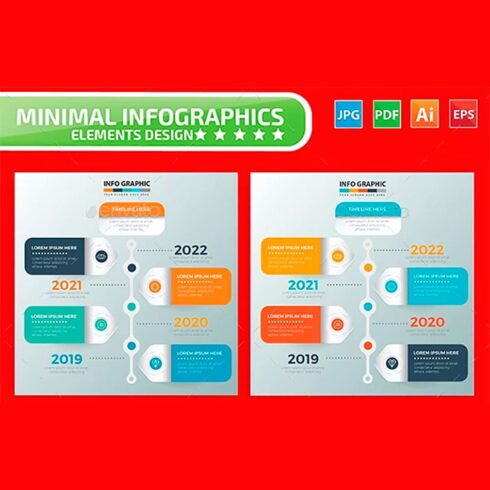 Timeline infographic design, main picture.