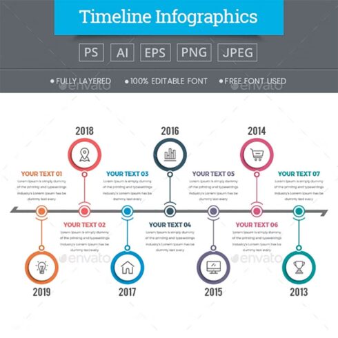Timeline infographics 598, main picture.