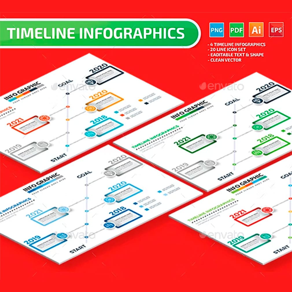 Timeline infographics design, main picture.