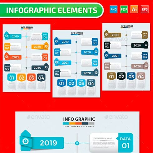 Timeline infographics design, main picture.