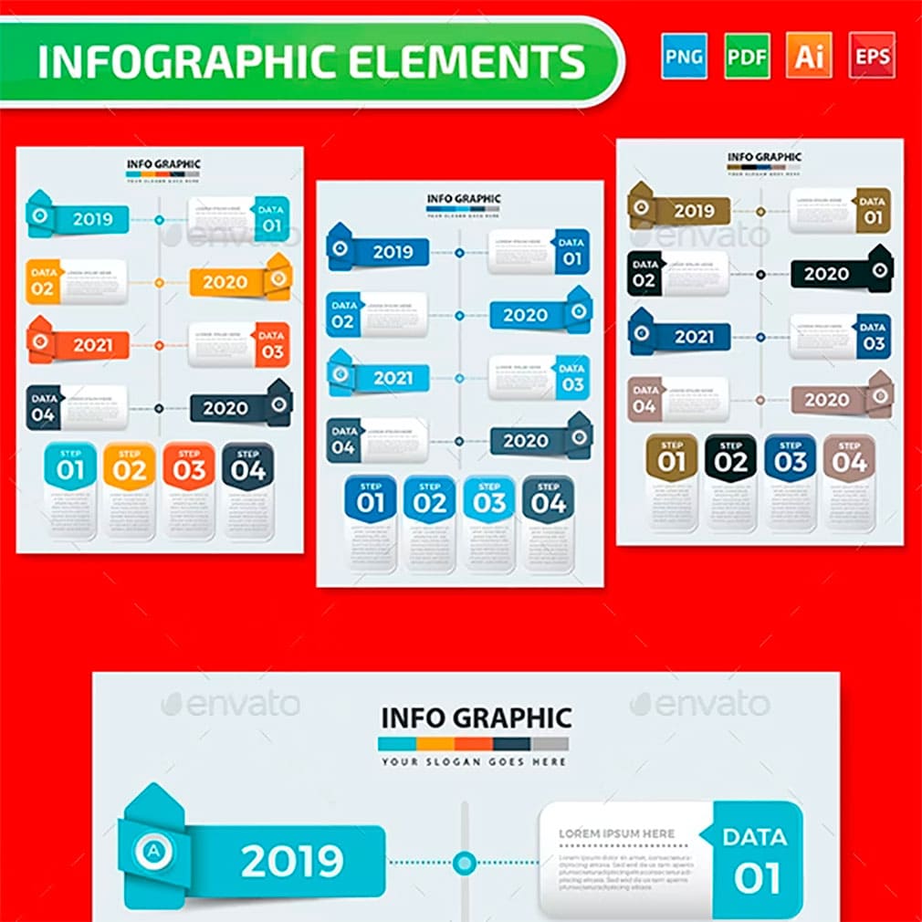 Timeline infographics design, main picture.