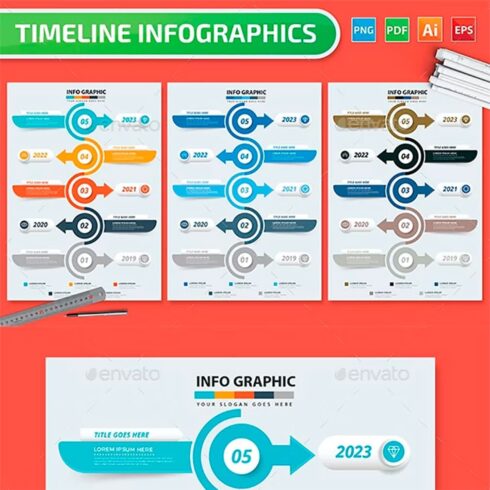 Timeline infographics design, main picture.