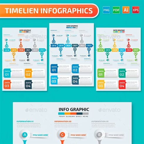 Timeline infographics design, main picture.