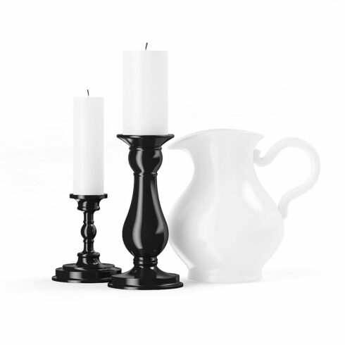 Two candles and a jug, main picture.