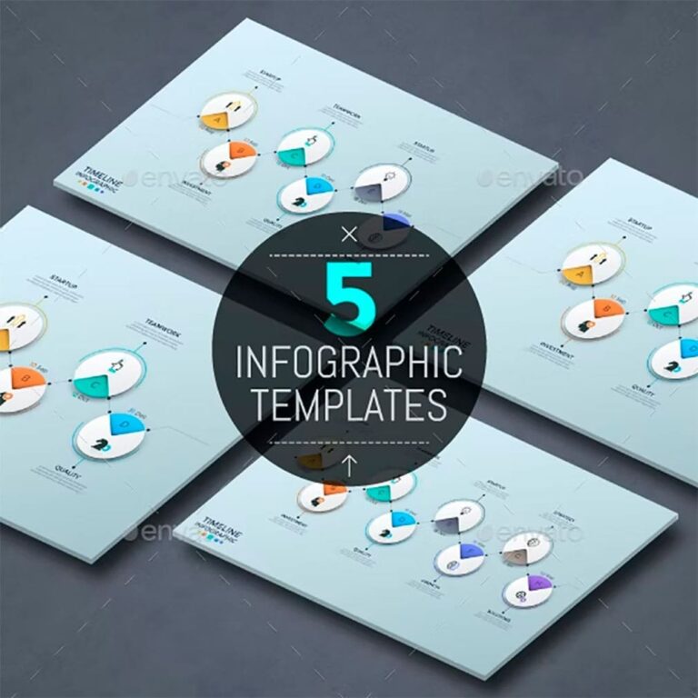 5 Linear Infographic Templates – MasterBundles