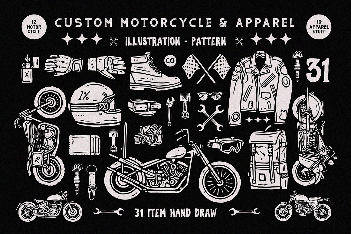 Great images of related moto elements.