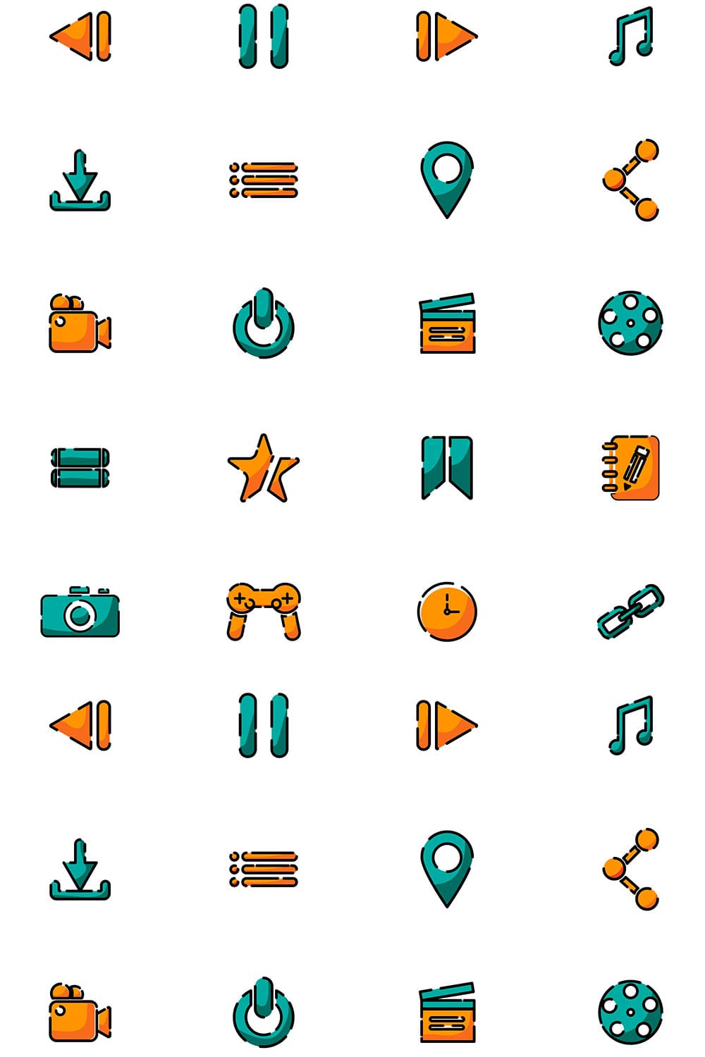 20 mobile set icons, picture for pinterest.