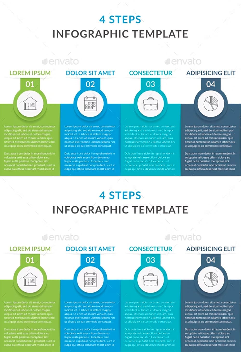 4 steps infographics, picture for pinterest.