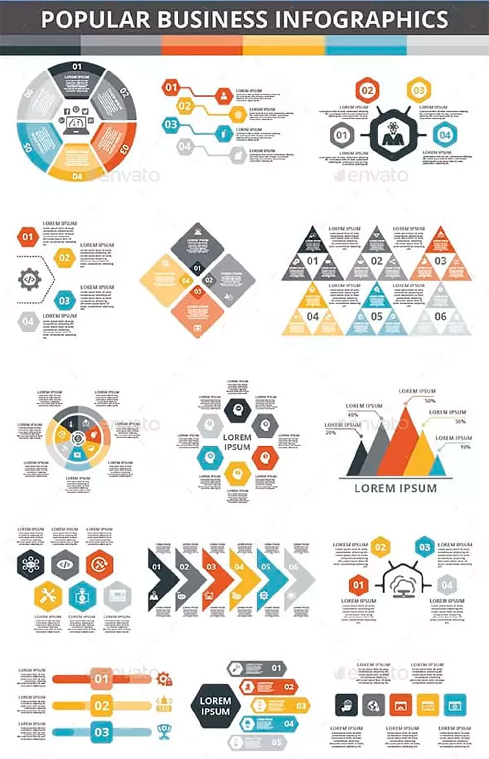 515 infographics bundle, picture for pinterest.