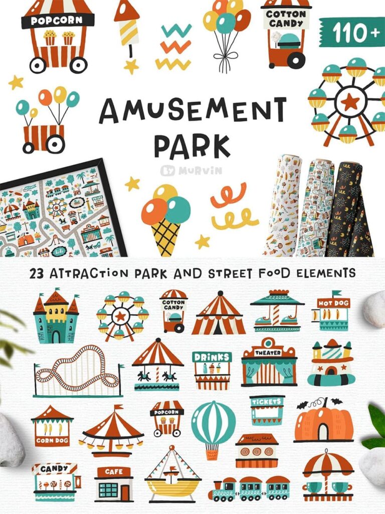 Amusement Park Map Creator MasterBundles   02 Amusement Park. Map Creator 55 768x1025 