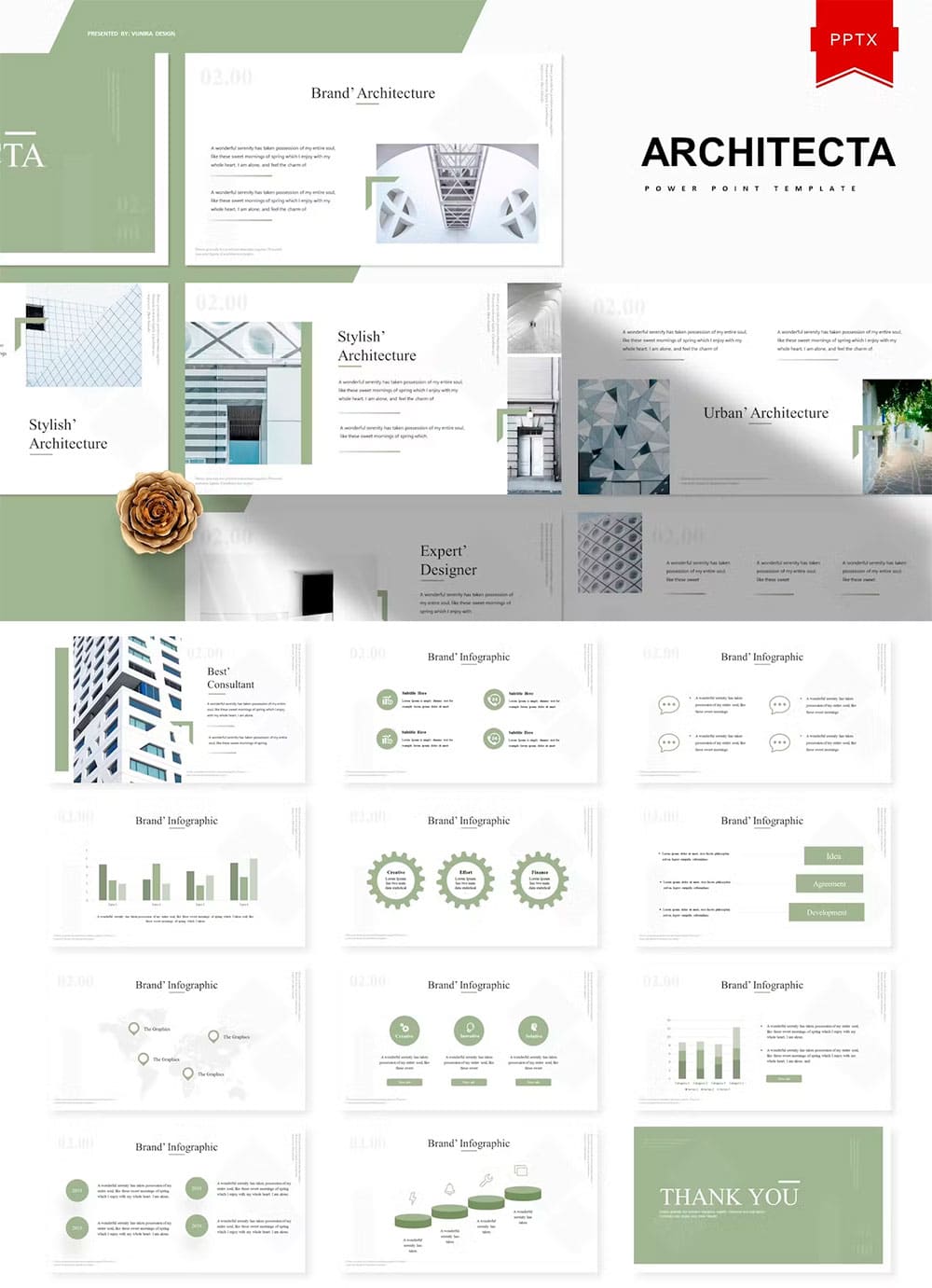 Architecta powerpoint template, picture for pinterest.