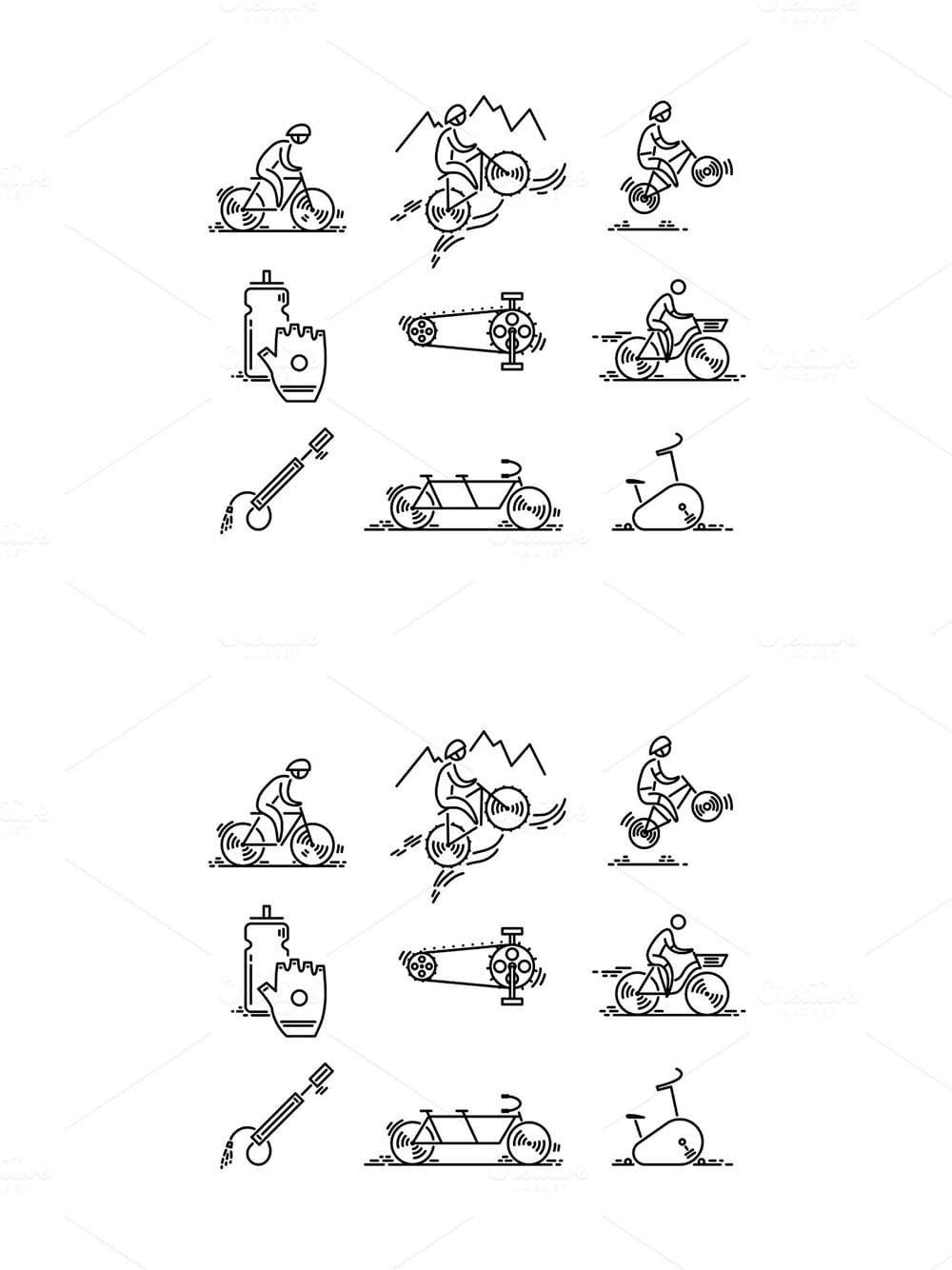 Bicycle. bike types icon vector, picture for pinterest.